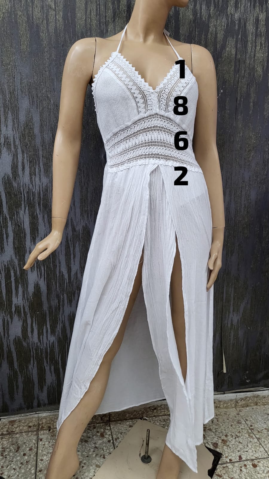 1-Vestido Largo - 100% Algodón Estilo #1862