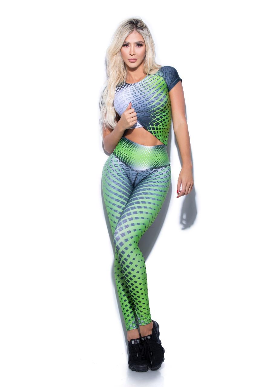 5 - Conjunto Colombiano Top + Legging #9090D6