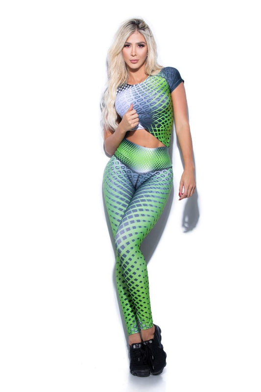 5 - Conjunto Colombiano Top + Legging #9090D6