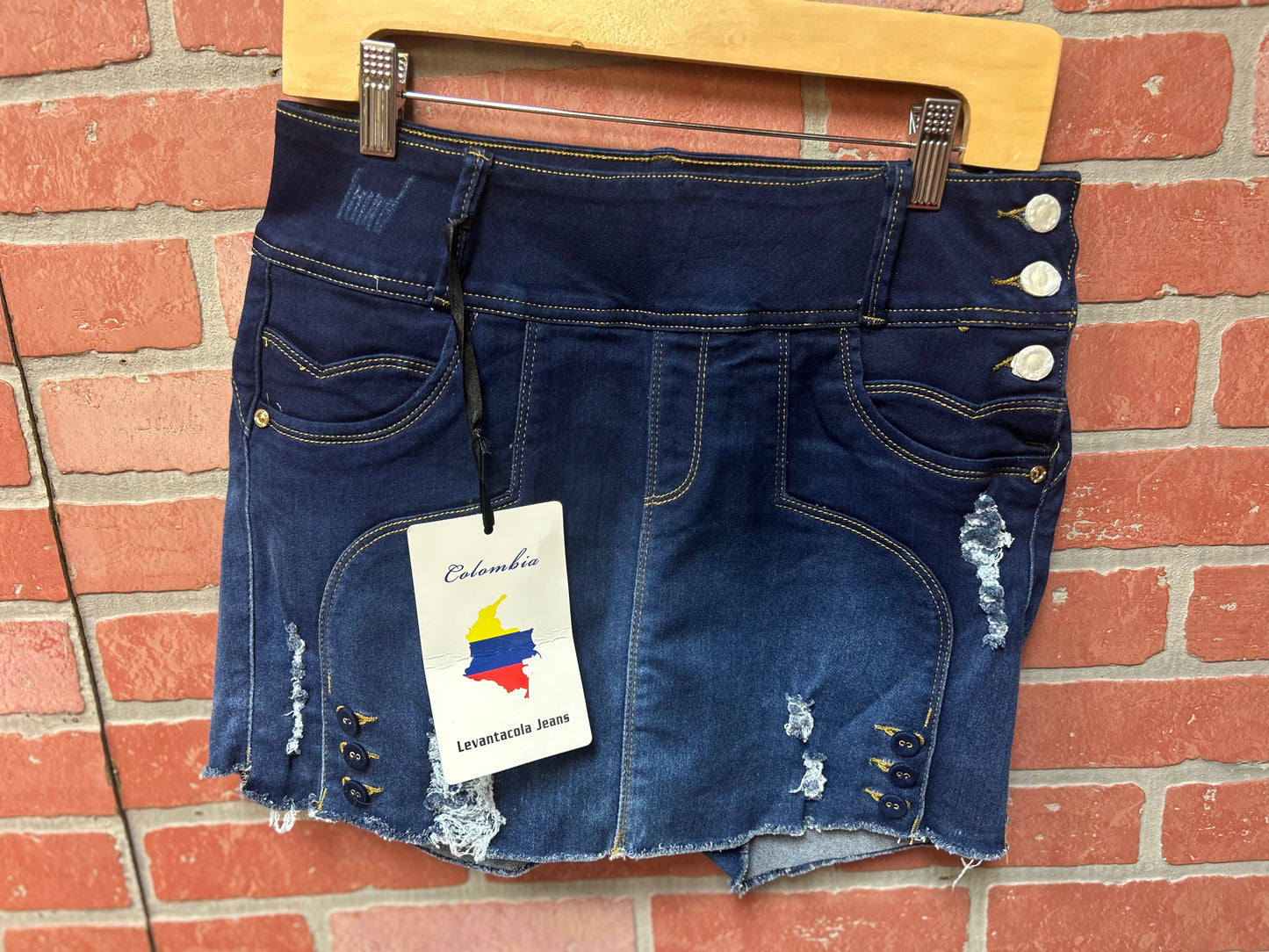 8 - Falda Pantalón Moda Colombiana – Comodidad y Estilo en Uno ✨ Azul oscuro D471S