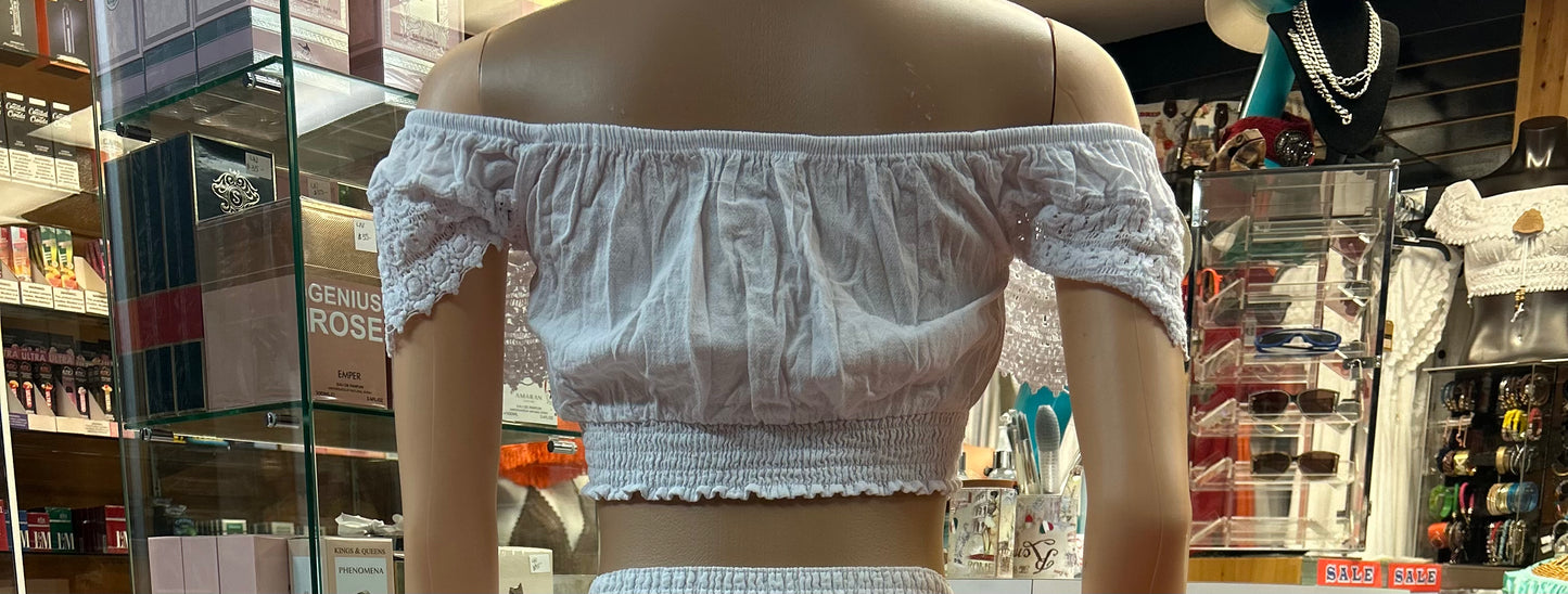 1 - Top Blanco– 100% Algodón Estilo # 1655