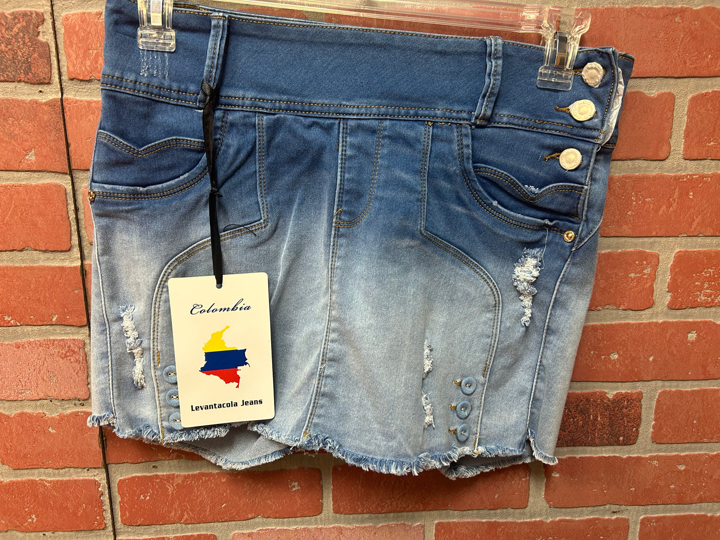 8 - Falda Pantalón Moda Colombiana – Comodidad y Estilo en Uno ✨ Azul claro D469S