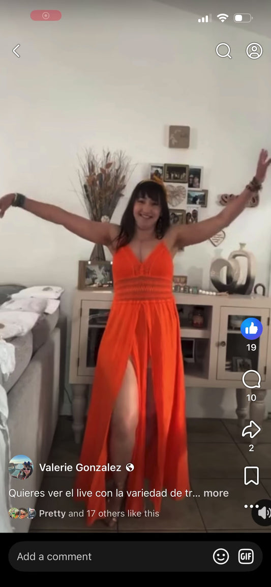 1-Vestido Largo - 100% Algodón Estilo #1862