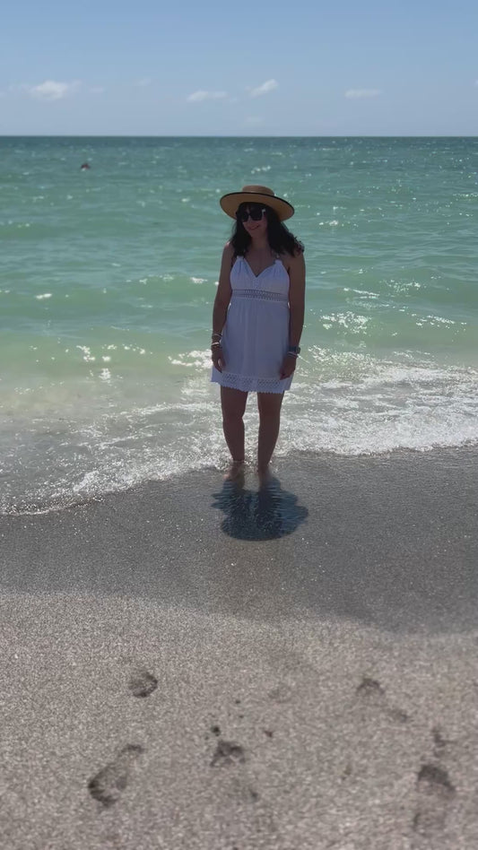 1 - Vestido Blanco Corto – 100% Algodón Estilo # 1763